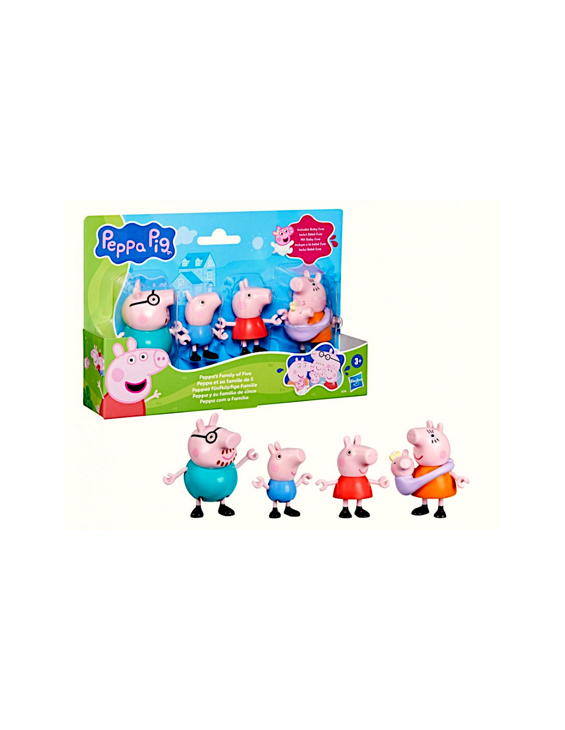 Peppa Pig famiglia 5 figure poseable ca. 7,5 cm | shopincasa.it