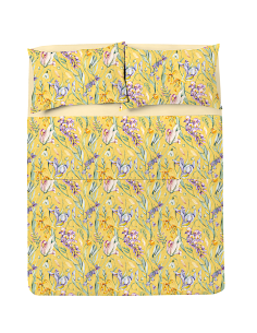 COMPLETO LETTO PIAZZA E MEZZA NATURA COTONE