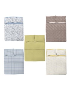 COMPLETO LETTO MATRIMONIALE ASSORTITO POLIESTERE/COTONE