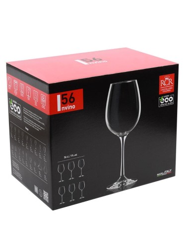 CALICI VINO E SPUMANTE: vendita online Set 6 Calici RCR Invino 56 cl – Cristallo Luxion Eco‑Friendly in offerta