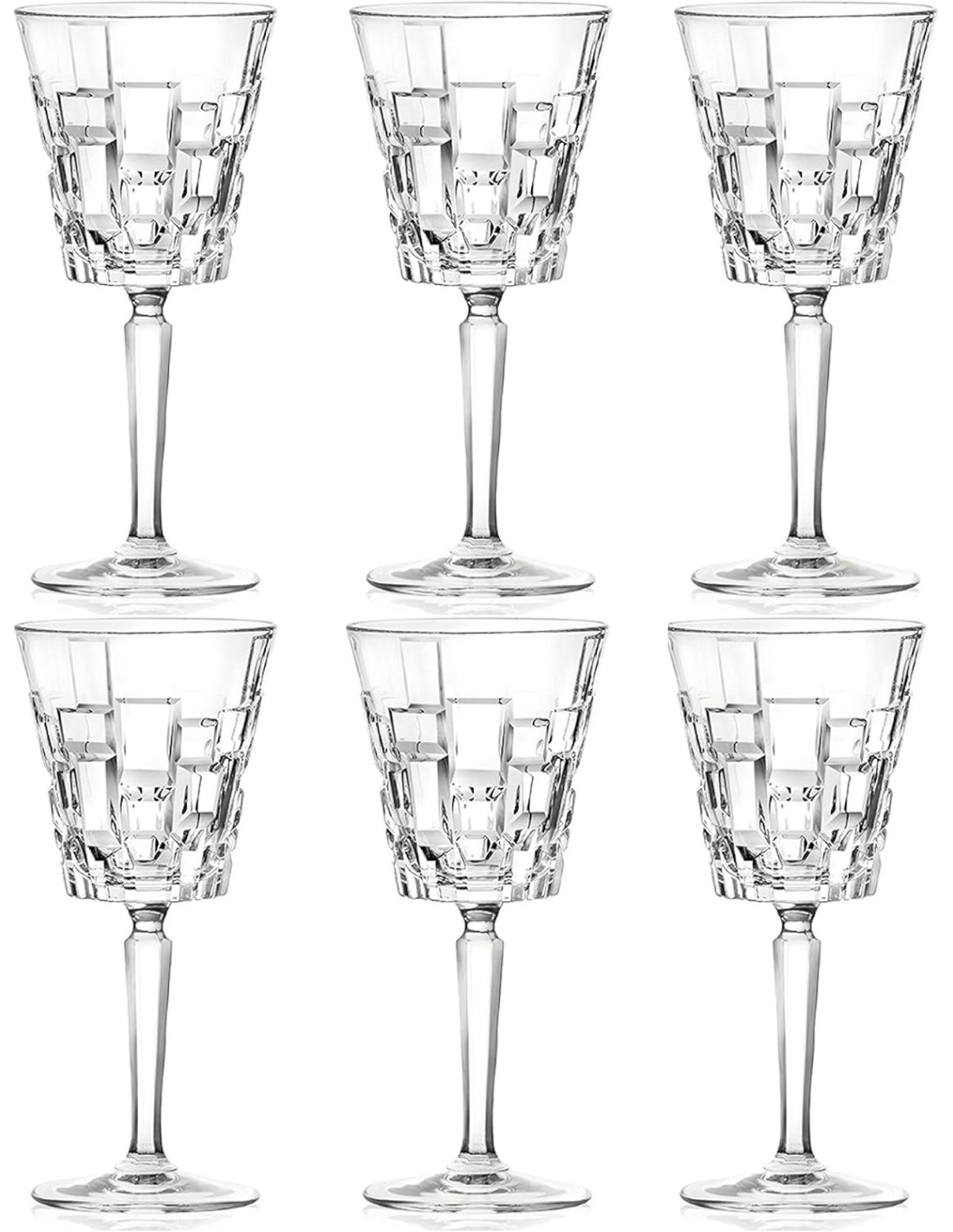 CALICI VINO E SPUMANTE: vendita online Set 6 Bicchieri RCR Etna Water Goblet 28 cl – Cristallo Ecologico Made in Italy in off...