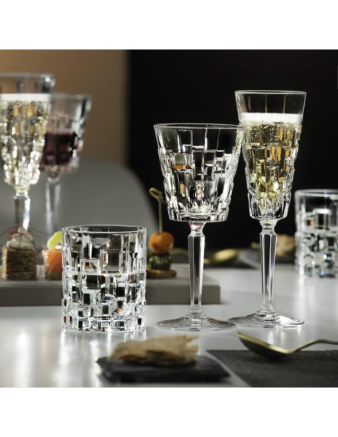CALICI VINO E SPUMANTE: vendita online Set 6 Bicchieri RCR Etna Water Goblet 28 cl – Cristallo Ecologico Made in Italy in off...