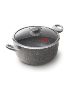 PENTOLE INDUZIONE: vendita online Casseruola Regina di Pietra 20 cm con Coperchio Vetro – Accademia Mugnano Induction in offerta