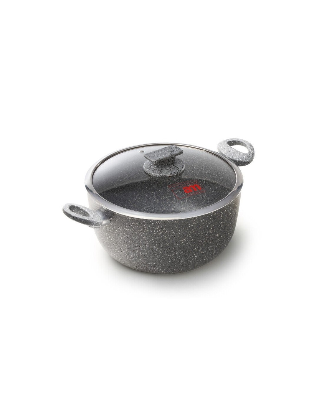 PENTOLE INDUZIONE: vendita online Casseruola Regina di Pietra 20 cm con Coperchio Vetro – Accademia Mugnano Induction in offerta