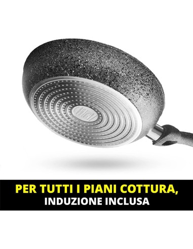 PENTOLE INDUZIONE: vendita online Padella Cuore di Pietra 16 cm Induzione – Accademia Mugnano, Alluminio Forgiato in offerta