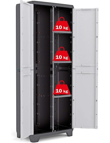 ARMADIETTI: vendita online Armadio Portascope Keter Linear Utility 68×39×173 cm – Resina Anti-Intemperie in offerta