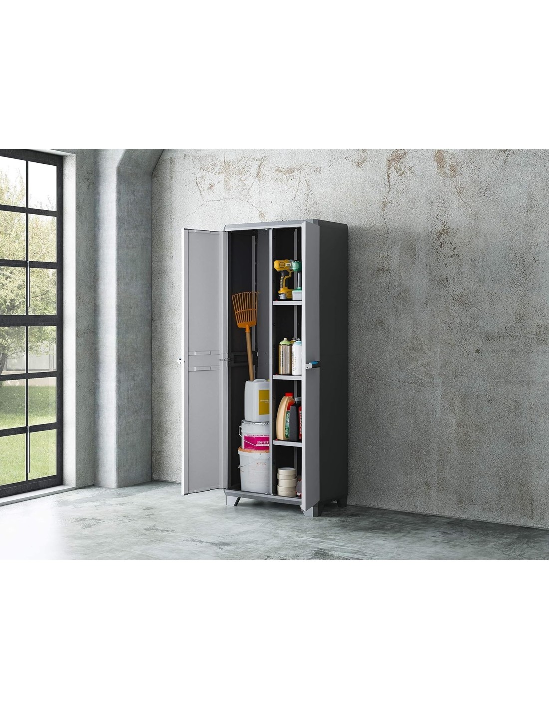 ARMADIETTI: vendita online Armadio Portascope Keter Linear Utility 68×39×173 cm – Resina Anti-Intemperie in offerta