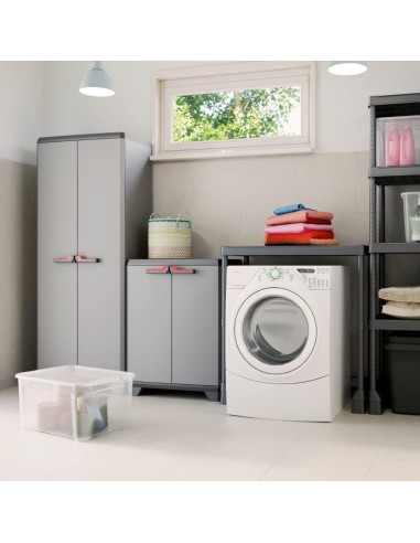 ARMADIETTI: vendita online Keter Stilo Basso Armadio da Esterno 1 Ripiano Regolabile 68×39×90 cm – Resina Anti-UV, Impugnatur...