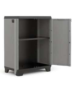 ARMADIETTI: vendita online Keter Stilo Basso Armadio da Esterno 1 Ripiano Regolabile 68×39×90 cm – Resina Anti-UV, Impugnatur...