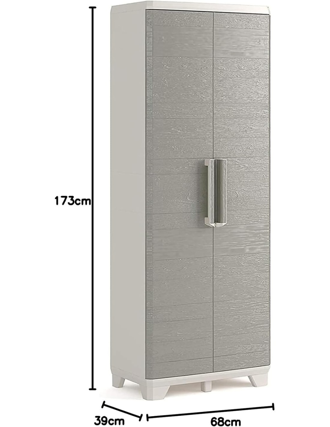 ARMADIETTI: vendita online Armadio Basso Keter Stilo 68×39×97 cm in Resina con 2 Ripiani Regolabili e Chiusura Lucchettabile ...