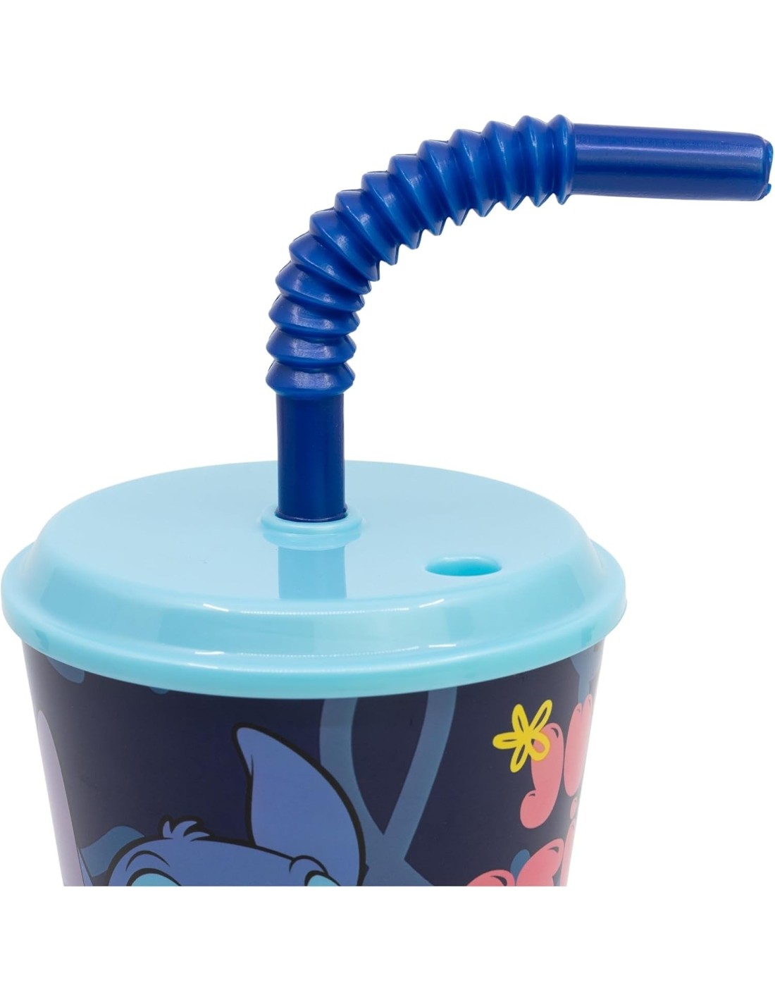 PRESCOLARI: vendita online Bicchiere Disney Stitch 430 ml in Plastica BPA‑Free con Cannuccia Integrata – Ideale per Bambini i...