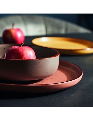 PIATTI: vendita online Piatto Fondo Tognana Bruges 18,5 cm in Stoneware Marrone – Urban Style in offerta