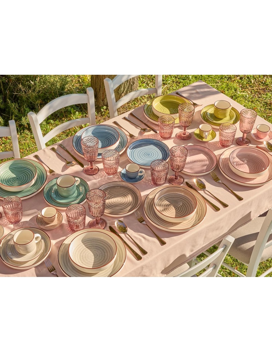 SERVIZI TAVOLA: vendita online Servizio Piatti Tognana Urban Pastel 18 pezzi in Stoneware – Color Pastello in offerta