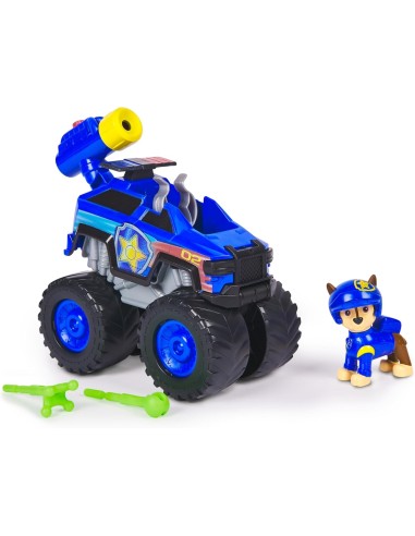 GIOCATTOLO PUBBLICIZZATO: vendita online Paw Patrol Rescue Wheels Monster Truck “Chase” con 2 Proiettili e Figure – Spin Mast...