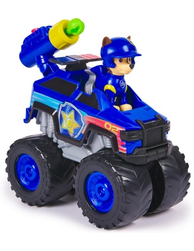 GIOCATTOLO PUBBLICIZZATO: vendita online Paw Patrol Rescue Wheels Monster Truck “Chase” con 2 Proiettili e Figure – Spin Mast...