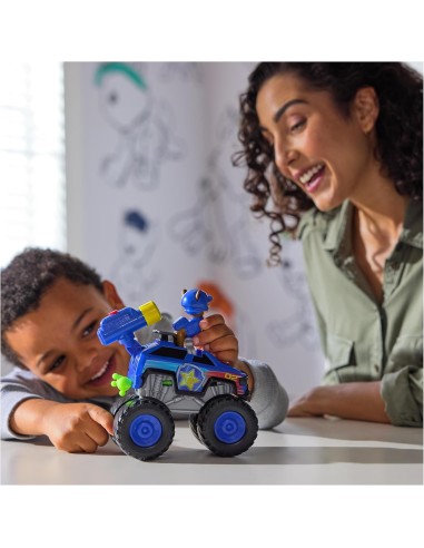 GIOCATTOLO PUBBLICIZZATO: vendita online Paw Patrol Rescue Wheels Monster Truck “Chase” con 2 Proiettili e Figure – Spin Mast...