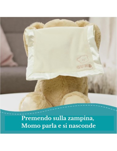 PELUCHE: vendita online Gund Momo Orsetto Interattivo Parlante 30 cm – Peluche Cucù in Bianco in offerta