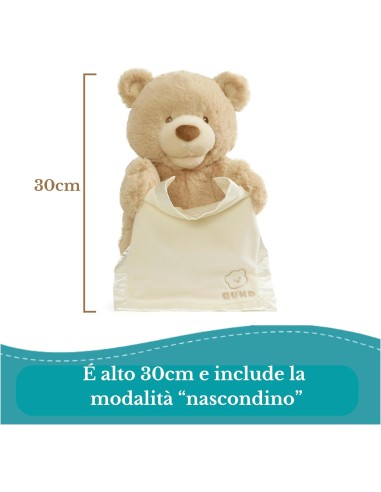 PELUCHE: vendita online Gund Momo Orsetto Interattivo Parlante 30 cm – Peluche Cucù in Bianco in offerta