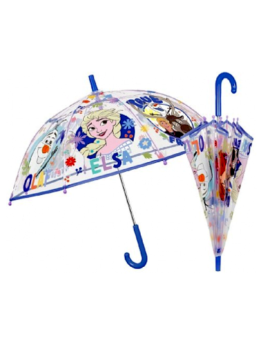 OMBRELLI PIOGGIA: vendita online Ombrello Bambina Frozen, Cupola Trasparente, 45cm, Disney, Manuale, Elsa e Anna in offerta