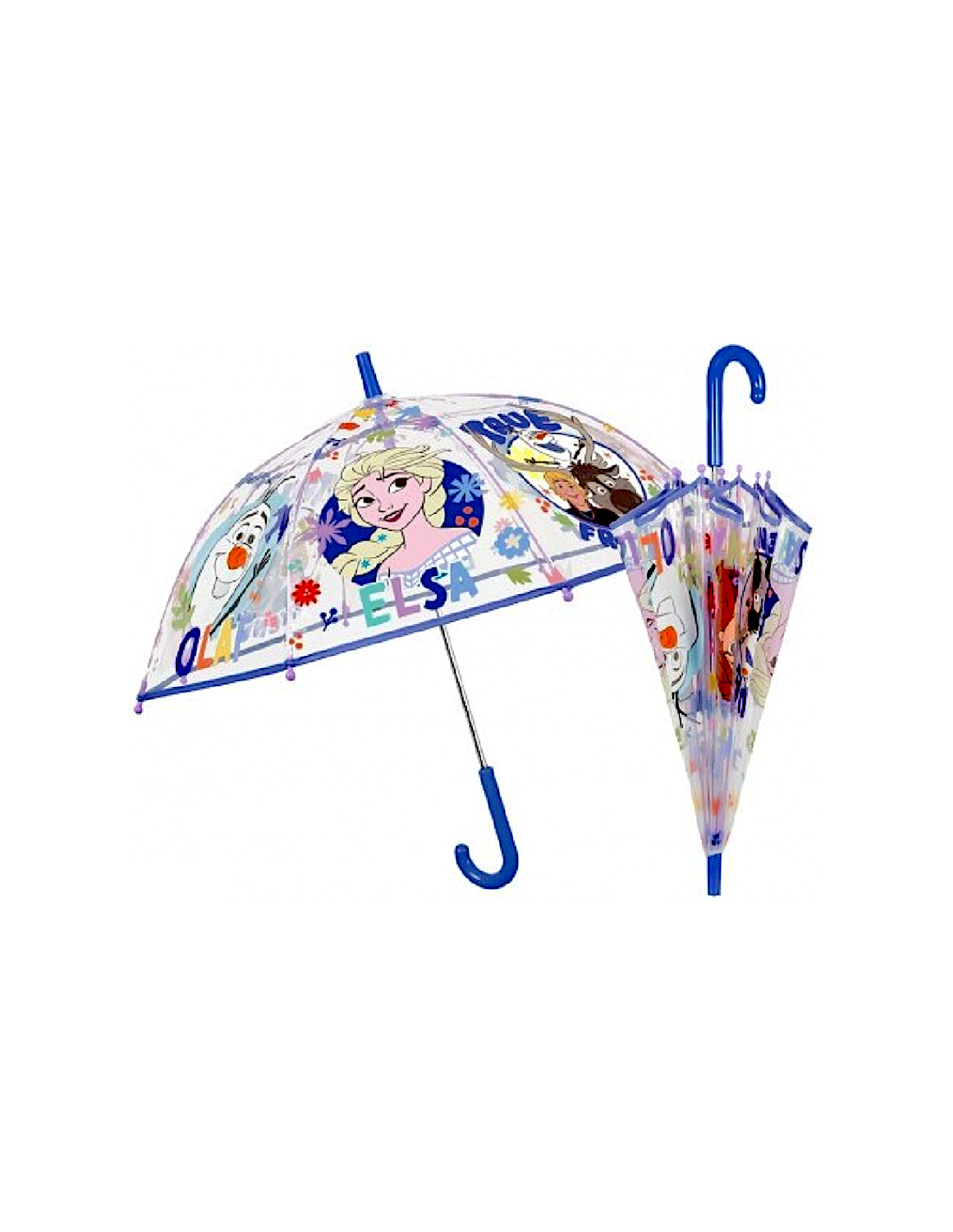 OMBRELLI PIOGGIA: vendita online Ombrello Bambina Frozen, Cupola Trasparente, 45cm, Disney, Manuale, Elsa e Anna in offerta