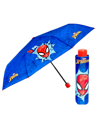 OMBRELLI PIOGGIA: vendita online Ombrello Bambino, Spiderman, Mini Manuale, 50cm, Antivento, Fibra di Vetro, Marvel in offerta