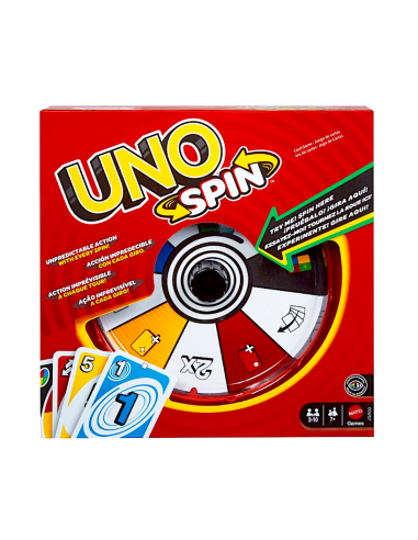 GIOCHI DI SOCIETA'E PUZZLE: vendita online UNO Spin – Gioco di Carte con Ruota a Giro per 2‑10 Giocatori, Età 7+ in offerta