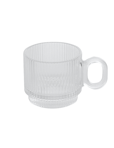 TAZZE CAFFE' E LATTE: vendita online Tazzina espresso, Lorene, 10 cl, vetro trasparente, dimensioni 8,6x5,3x6,1 cm, vetro in ...
