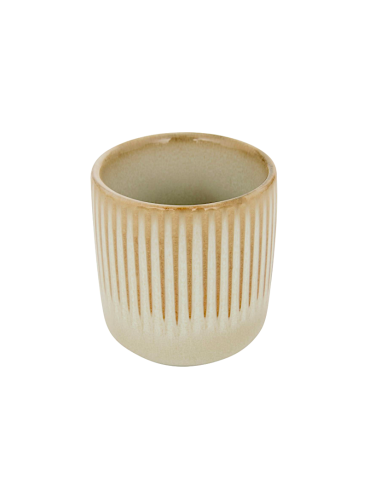 TAZZE CAFFE' E LATTE: vendita online Tazzina espresso, Chloé, 11 cl, beige, stoneware, dimensioni 6,1x6,7 cm in offerta
