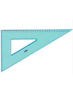 Squadra 60 Gradi 30 cm, Trasparente per Scuola e Disegno Tecnico | Shop in Casa