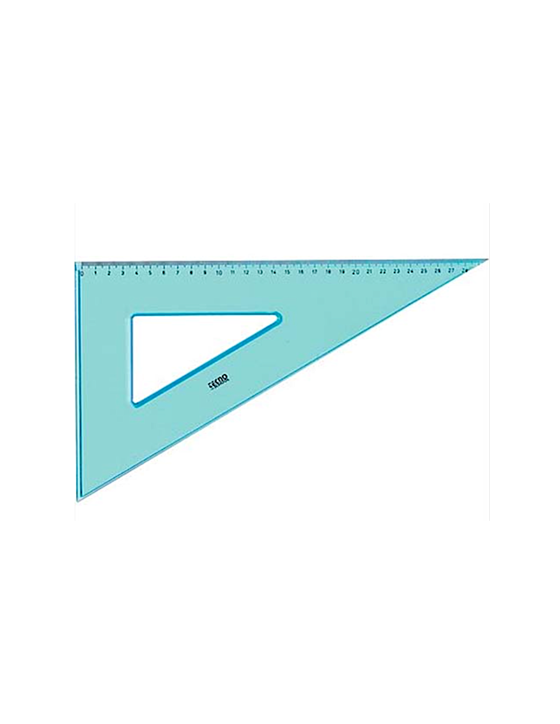 Squadra 60 Gradi 30 cm, Trasparente per Scuola e Disegno Tecnico | Shop in Casa