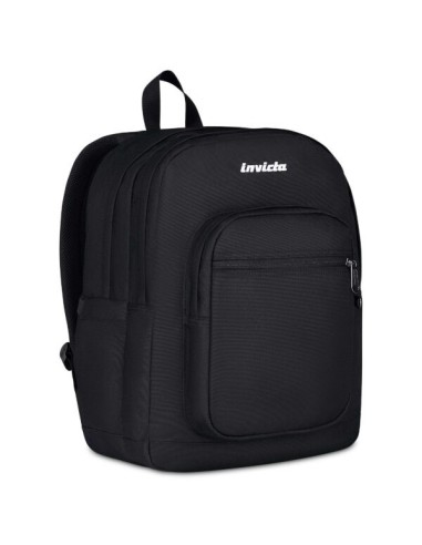 ZAINI: vendita online Zaino Invicta, Jelek Plain, Nero, 34 litri, doppio scomparto, laptop 14", 100% poliestere riciclato in ...