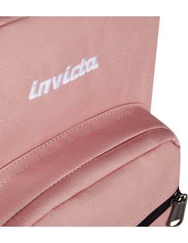 ZAINI: vendita online Zaino scuola Invicta, Jelek, Rosa Scintillante, 34 litri, doppio scomparto, laptop 14", tasche borracci...