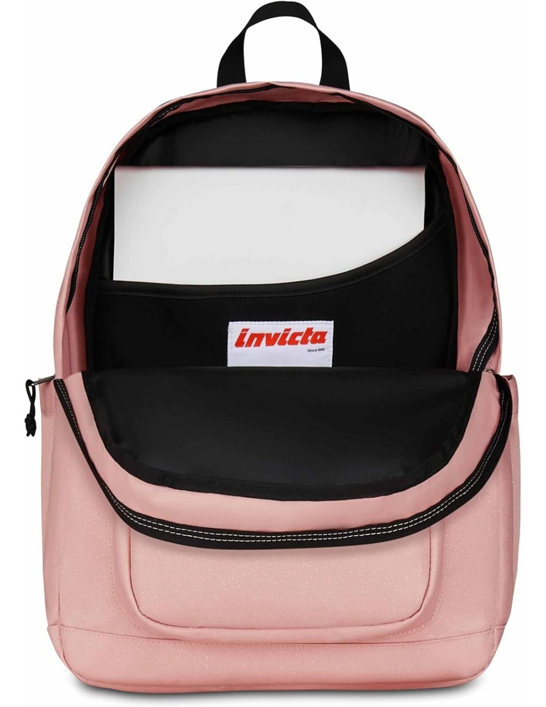 ZAINI: vendita online Zaino scuola Invicta, Jelek, Rosa Scintillante, 34 litri, doppio scomparto, laptop 14", tasche borracci...