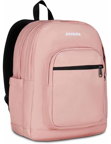 ZAINI: vendita online Zaino scuola Invicta, Jelek, Rosa Scintillante, 34 litri, doppio scomparto, laptop 14", tasche borracci...
