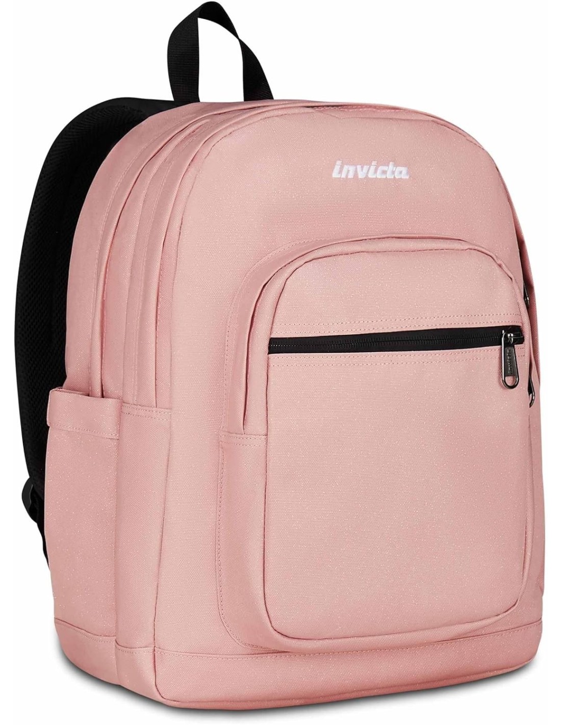 ZAINI: vendita online Zaino scuola Invicta, Jelek, Rosa Scintillante, 34 litri, doppio scomparto, laptop 14", tasche borracci...