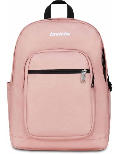 ZAINI: vendita online Zaino scuola Invicta, Jelek, Rosa Scintillante, 34 litri, doppio scomparto, laptop 14", tasche borracci...
