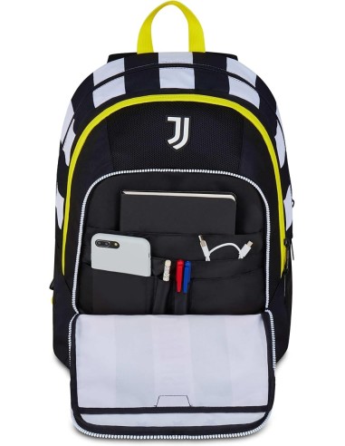 ZAINI: vendita online Zaino scuola Seven, Juventus Advanced, Bianco e Nero, 29 litri, doppio scomparto, porta borraccia, scuo...