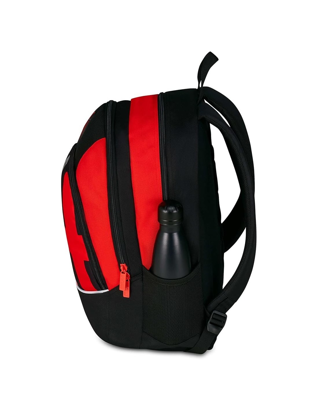ZAINI: vendita online Zaino scuola Seven, Milan Advanced, Rosso e Nero, 29 litri, doppio scomparto, porta borraccia, scuola e...
