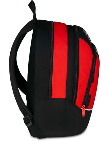 ZAINI: vendita online Zaino scuola Seven, Milan Advanced, Rosso e Nero, 29 litri, doppio scomparto, porta borraccia, scuola e...
