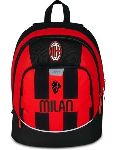ZAINI: vendita online Zaino scuola Seven, Milan Advanced, Rosso e Nero, 29 litri, doppio scomparto, porta borraccia, scuola e...