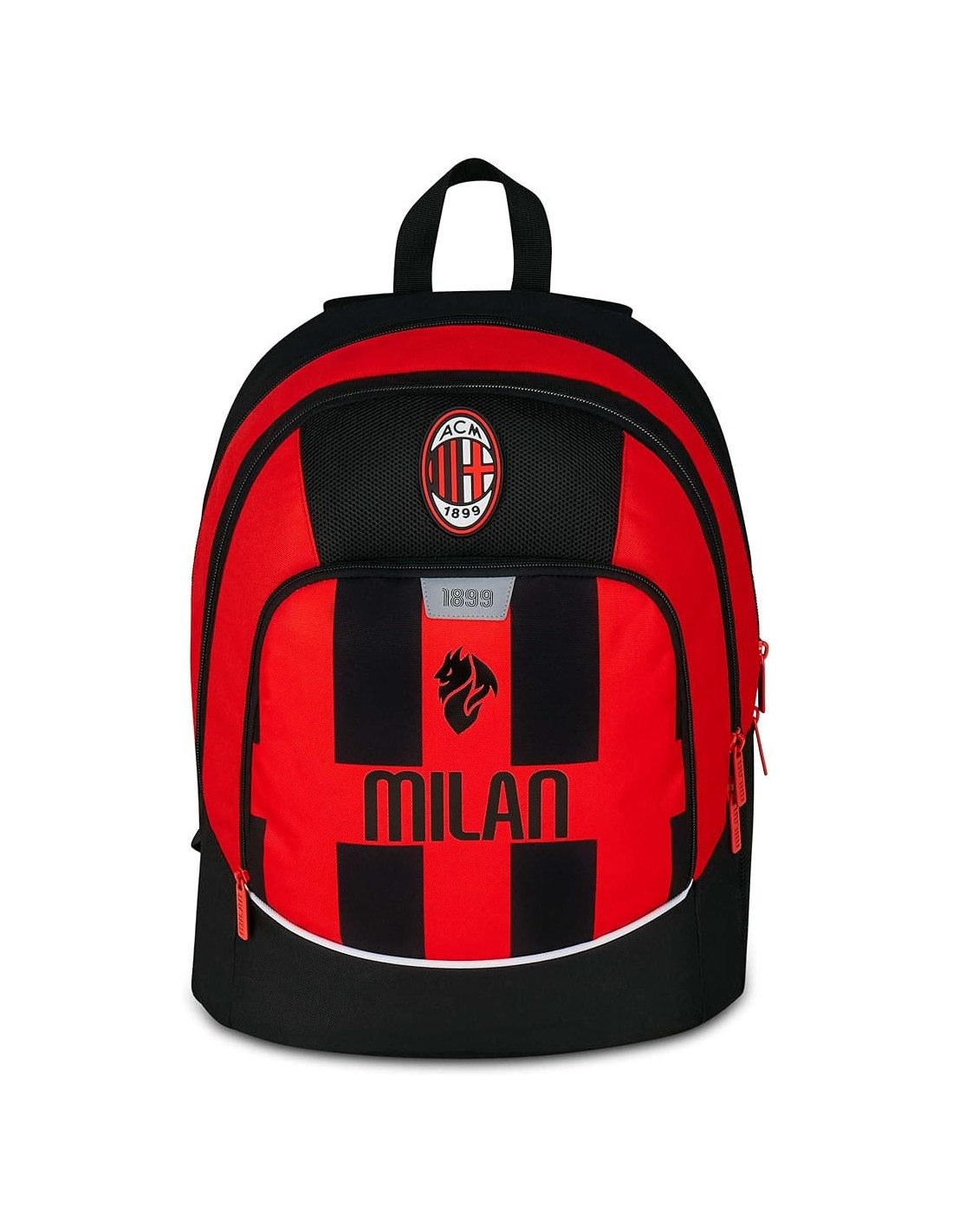 ZAINI: vendita online Zaino scuola Seven, Milan Advanced, Rosso e Nero, 29 litri, doppio scomparto, porta borraccia, scuola e...