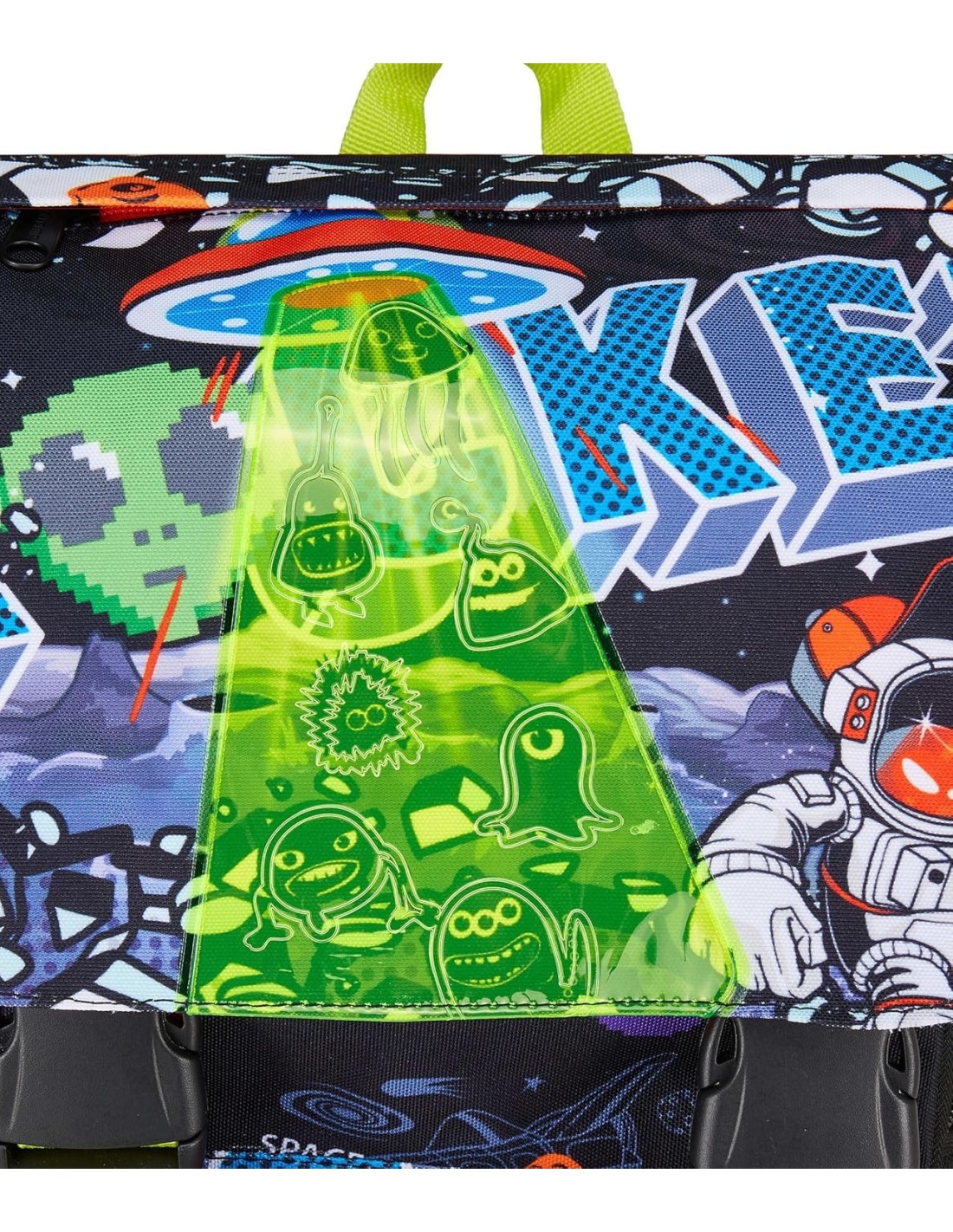 ZAINI: vendita online Zaino scuola Mitama, Triplo Scomparto DISCO SPACE, Nero, 28 litri, estensibile, scuola elementare, bamb...