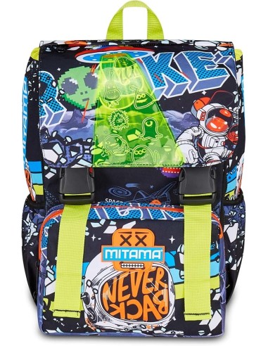 ZAINI: vendita online Zaino scuola Mitama, Triplo Scomparto DISCO SPACE, Nero, 28 litri, estensibile, scuola elementare, bamb...