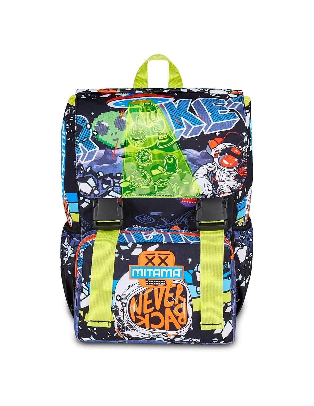 ZAINI: vendita online Zaino scuola Mitama, Triplo Scomparto DISCO SPACE, Nero, 28 litri, estensibile, scuola elementare, bamb...