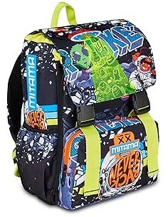 ZAINI: vendita online Zaino scuola Mitama, Triplo Scomparto DISCO SPACE, Nero, 28 litri, estensibile, scuola elementare, bamb...