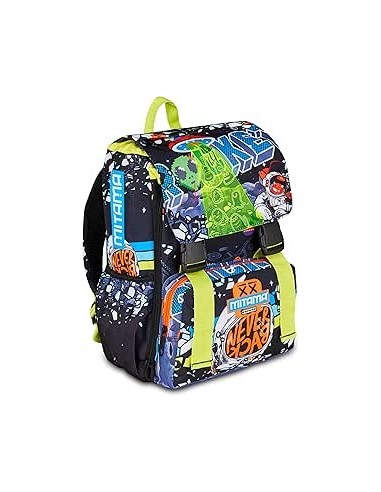 ZAINI: vendita online Zaino scuola Mitama, Triplo Scomparto DISCO SPACE, Nero, 28 litri, estensibile, scuola elementare, bamb...