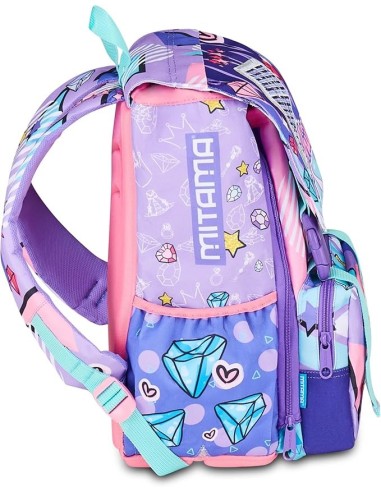 ZAINI: vendita online Zaino scuola Mitama, Triplo Scomparto DOUBLE DIAMOND, Lilla, 28 litri, estensibile, bambina in offerta