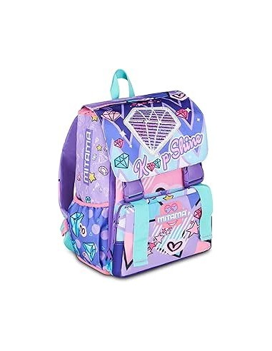 ZAINI: vendita online Zaino scuola Mitama, Triplo Scomparto DOUBLE DIAMOND, Lilla, 28 litri, estensibile, bambina in offerta
