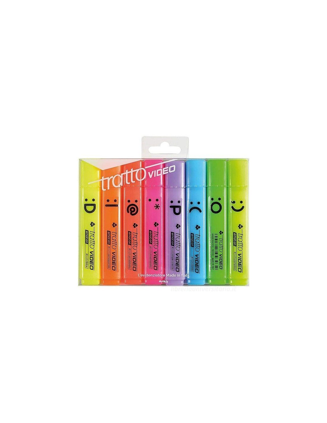 Evidenziatori Emotion Tratto Video, Conf. 8 Pezzi, Colori Fluorescenti | Shop in Casa