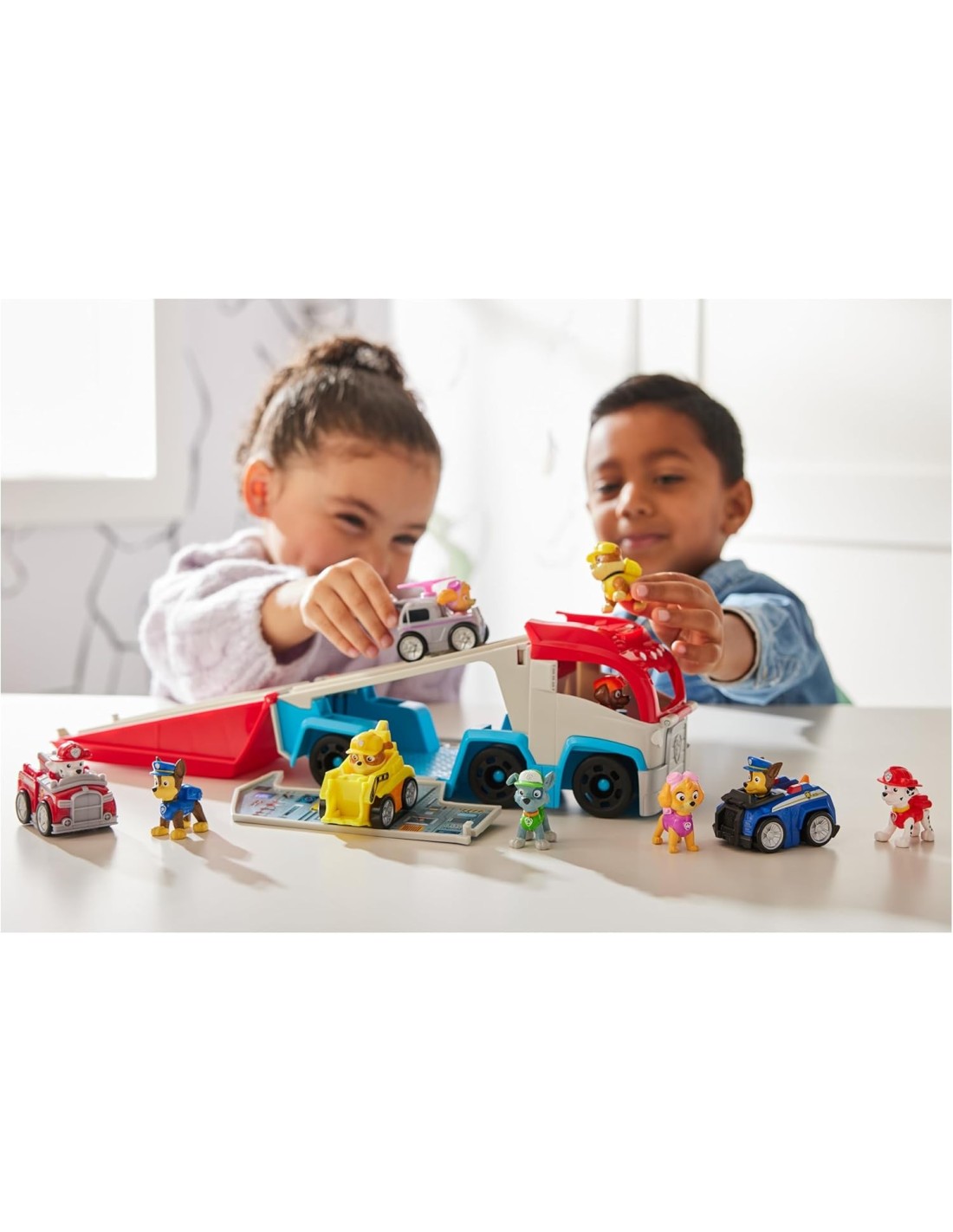 GIOCATTOLO PUBBLICIZZATO: vendita online Paw Patrol Pup Squad Patroller con Chase e Mini Racer – Camion Veicolo da 25 cm in o...